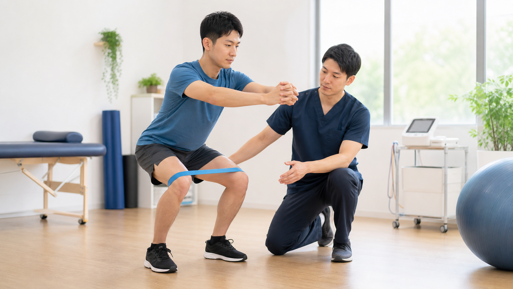 理学療法士による膝リハビリ指導
