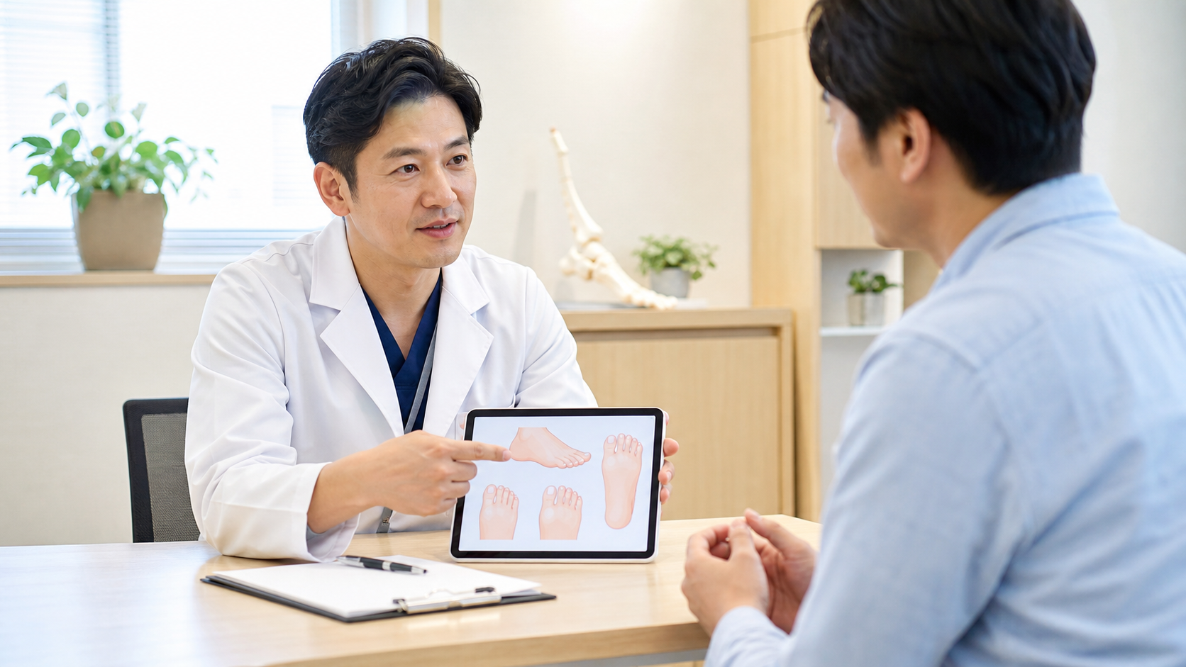 巻き爪について医師に相談するイメージ